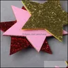 Jóias Clipes de cabelo Barretas 30pcs/lote de tecido glitter estrelas