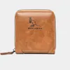 Fashion Classic Coin Purse Leather Zipper RFID Anti Theft Business Holder Money Bag Wallet