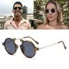 Gafas de sol 2021 Fashion Metal Steampunk Round Small Frame Pilot Women Vintage Marca de marca Gafas Sun Femenino Sexy Shade Men