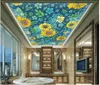Tapeten Benutzerdefinierte Deckentapete für Wände 3 D Zenith-Wandbilder Moderne pastorale Pflanzen und Blumen Wohnzimmer Schlafzimmer Malerei
