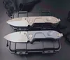 Special Offer Strong ER Tactical Folding knife D2 Satin Blade TC4 Titanium Alloy Handle Outdoor EDC Pocket Fold Knives With Plastic Box Package