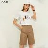 Minimalism Spring Summer Cotton Printed Women Tshirt Fashion Causal Oneck Loose Female Tops 12060040 210527