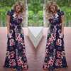 Women Summer Floral Print Maxi Dress White Boho Beach Dress Women Evening Party Long Dress Plus Size Vestidos Female 210730