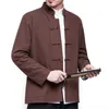 JDDTON Men's Kimono Cotton Linen Jackets Solid Color Coats Loose Casual Chinese Style Male Cardigan Retro Comfort Overcoat JE563 X0621