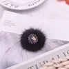 Pins Brooches Antumn Real Fur Ball Flower Women Wedding Jewelry Safety Scarf Ladies Cost Lapel Pin Gifts Seau22