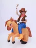 Kids Child Inflatable Horse Costume Cosplay Girls Boys Cowboy Ride Horse Funny Halloween Purim Party Inflated Garment Disfraces Q06909385