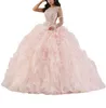 Burgundowa suknia balowa sukienki Quinceanera Tiulle Sweet Princess Sukienki na rozdzień dress274z