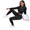 Damen Zweiteilige Hose Damenmode Streetwear Outfits 2 Set Damen Trainingsanzug Frühling Herbst Kleidung Kapuze Reißverschluss Langarm Mantel