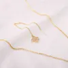 Oyb nouvelle mode classique Zircon trèfle à quatre feuilles Long collier boucles d'oreilles ensemble femmes pull chaîne semaine Accessories3720602