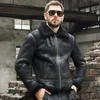 Men's Leather & Faux Original Ecological Leisure Sheepskin Fur Lapel Retro Winter Wool Coat Mens Short Genuine Motorcycle Sherling Jacket 6X