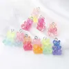 Yeyulin 100 PCS Candy Bear Cute Harts Charms Diy Patch Fynd Gummy örhängen Keychain Necklace Pendant Jewelry Decor Accessory 2214s