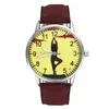 Avanadores de pulso Sport casual Ladies Watches Moda Moda de ioga Equilíbrio Exercício Padrão de fitness Canvas Banda de quartzo Relógio de pulso para homens mulheres