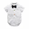 Klädset Gentleman Baby Boy Sommar Kostym Mode 0-24 Månader Spädbarnsfest Dop Jul Barn Pojkar Kläder 3st