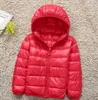 Marca de casaco 90% pato penas luz meninos meninas crianças outono inverno jaquetas bebê para baixo fitness outerwear