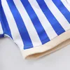 Mudkingdom Summer Boys Casual Shorts Cute Candy Color Holiday Cotton Elastic Waist Two Striped Slacks Kids Clothes 210615