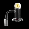 Acessórios para fumar Liquidificador de borda chanfrada Quartz Banger com 22mm Marble Carb Cap 2pcs Terp Pearls para vidro Bongos de água Dab Rigs