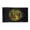 COBRA KAI SLUITING EERSTE HARD GEEN MERCY 3X5FT Vlaggen 100D Polyester Banners Indoor Outdoor Levendige Kleur Hoge Kwaliteit met twee Messing Grommets