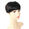 Pixie Cut None Lace Front Wig Hair peruano Bob perucas para mulheres negras com franja Human Human Full Machine Made8646660