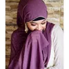 Schals 1dozmen Frau Neueste Mode Bubble Chiffon Schal mit Kette, Plain Strass Muslim Hijab, Kopf Wrap Bandana, Foulard Femme