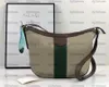 Clássico Ophidia GM MM bolsa de ombro bege / ébano design lona meia-lua crossbody verde e vermelho listra web grande capacidade bolsa de designers de luxo bolsas