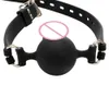 Couple Erotica Sexy Silicone Mouth Plug Ball Gag Bdsm Slave Restraint Belt Fetish Adult Toy7864629