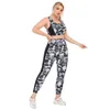 Yoga Kıyafet Dikişsiz Setleri Kadın Spor Giyim Spor Giyim Activewear Nervürlü Set Spor Giyim Spor Tayt ve Üst