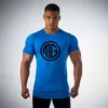 MuscleguysフィットネスコンプレッションシャツメンズジムTシャツホムボディービルディングタイト半袖Tシャツブランド服トップ210421