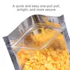 Plastic Aluminum Foil Resealable Zipper Packaging Bag Dry Food Storage Pouch Self Seal Smell Proof Bags Package