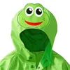 2 3 4 5 6 Y Baby Rain Coat för barn Kläder Tjejer Green Frog Red Bee Gullig Hooded Vattentät Raincoat Boy Windproof Trench Jacket 2126 Q2