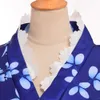 Yukata japonês quimono traje sonoda umi azul anime cosplay vestido