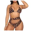 Women's Swimwear 2021 Sexy Swimsuit Women Summer Leopard&Snake Print Bikini Set Push-up Padded Bra Bathing Suit