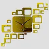 Naklejki ścienne Najwyższej Sprzedaż DIY Clock Home Decoration Quartz Salon Salon Akrylowe Lustro Europa Meble 3D Zegary