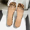 Sandalias Transparentes Pvc para mujer zapatos de tacn alto sexy leopardo talla 3442 novedad de 20225388985