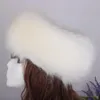屋外の帽子アーマーマフフェイクファーヘッドバンドイヤーウォーマー女性ふわふわの厚い雪キャップ