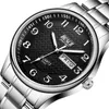 Relógio masculino relógios de aço completo de luxo moda relógio de relógio de quartzo Data impermeável masculino relógio relogio masculino relojes para hombre 210329