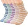 5 Pair Candy Warm Lady Heart Cute Winter Kawaii Thick Casual Women Socks Fuzzy Fluffy Warm Socks Short Cute Cotton Socks Female 211204