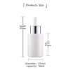 Empty Glass Cosmetic Dropper Fragrance Bottle 50ml Beauty Makeup Pipette Container White Porcelain Essential Oil Serum Vials