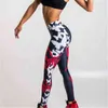 Sexy borboletas padrão digital impressão empurrar leggings para senhoras negras elásticas elásticas fitness alta cintura 211204