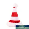 Двойные слои Плюшевые полоса Помпам Уютная Рождественская шапка Cap Xmas Подарочная фотография Подп для рождественской вечеринки