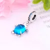 Fit Oryginalna Europejska Bransoletka 100 925 Srebro srebrne koraliki Murano Glass Turtle Turtle Dangle Charm Wysoka jakość biżuterii DIY2394973