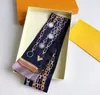 Damenschal im 16. Stil, modische Briefkopie, Handtaschenschals, Krawatten, Haarbündel, 100 % Seidenmaterial, Wickelgröße: 8 x 120