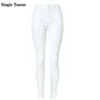 Jeans donna a vita alta Moda elastico bianco push-up Pantaloni a matita in denim sottile sexy Stretch Pantaloni skinny da donna Pantalon Femme 211129