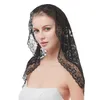 2019 branco preto véu de noiva mantilhas capela véus véu muçulmano cabeça cobrindo rendas véu católico mantilla welon slubny x07266501363