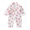 urodzony Kimono Longsleeved Baby Cute Cartoon Gaza Organiczna bawełna miękka rompers ubrania dziecięce moda 20 2110253036813