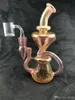 smoking accessories evaporated gold and silver recycler glass hookah bong 14mm joint factory direct concessions220N6401660