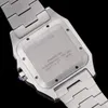 Square Watches 41mm / 36mm White Stainless Steel Automatic Mechanical Watches Case and Bracelet Fashion Mens Male Wristwatch