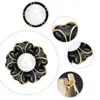 Pearl Flower Brooch Pins Black White Enamel Brooches Business Suit Tops Badge for Women Men Fashion Jewelry