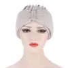 New Turban hats for women Solid Sponge Headwear Chemo Beanies Headwrap for Cancer