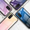 Gehärtete Glas-Farbverlaufs-Abdeckungshüllen für iPhone 13 Pro Max 12 Mini 11 XR Samsung S20 Plus S21 Ultra Note 20 A72 A52 5G A51 A71