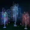 Colorful Led Lighted Willow Tree Christmas Decoration Light with 18 Color Changing Timer Remote String Fairy Light For Holiday